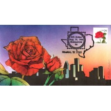 #2490 Red Rose Bevil FDC