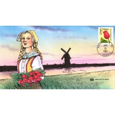 #2517 F - Tulip Bevil FDC