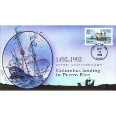 #2805 Columbus at Puerto Rico Bevil FDC