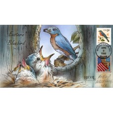 #3033 Eastern Bluebird Artist Proof Bevil FDC