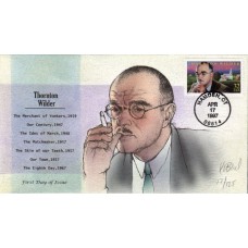 #3134 Thornton Wilder Bevil FDC