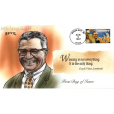 #3147 Vince Lombardi Artist Proof Bevil FDC