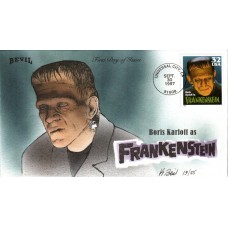 #3170 Frankenstein Karloff Signed Bevil FDC