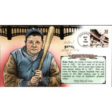 #3184a Babe Ruth Artist Proof Bevil FDC