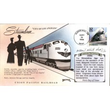 #3185k Streamliner Train Artist Proof Bevil FDC