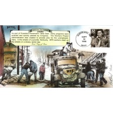 #3185m America Survives Depression Bevil FDC