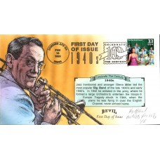 #3186j Big Band Sound Artist Proof Bevil FDC