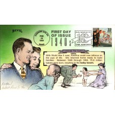 #3186l Postwar Baby Boom Artist Proof Bevil FDC