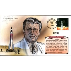 #3187d Satellites Launched Artist Proof Bevil FDC