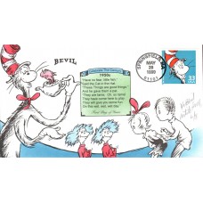 #3187h Dr. Seuss' Cat in the Hat Artist Proof Bevil FDC