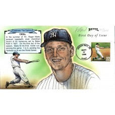 #3188n Roger Maris - 61 in '61 Bevil FDC