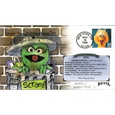 #3189c Sesame Street Artist Proof Bevil FDC