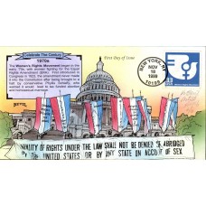 #3189j Women's Rights Artist Proof Bevil FDC