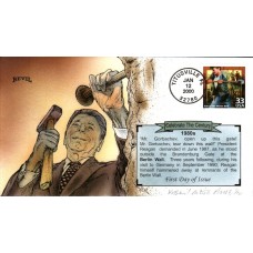 #3190k Fall of the Berlin Wall Artist Proof Bevil FDC