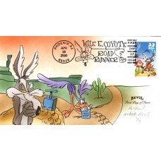 #3391 Wile Coyote - Roadrunner Artist Proof Bevil FDC