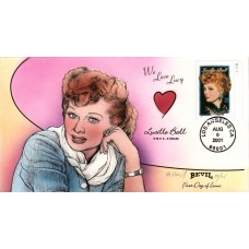 #3523 Lucille Ball Plate Bevil FDC