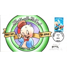 #3534 Porky Pig Artist Proof Bevil FDC