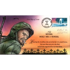 #3862 World War II Memorial Artist Proof Bevil FDC