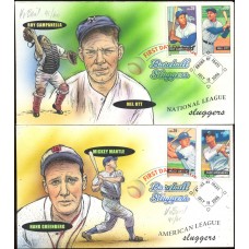 #4080-83 Baseball Sluggers Bevil - H & M FDC Set