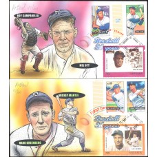 #4080-83 Baseball Sluggers Bevil - H & M FDC Set