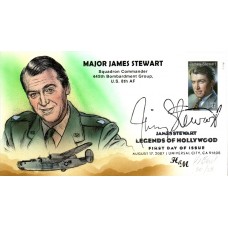 #4197 Jimmy Stewart Plate Bevil FDC