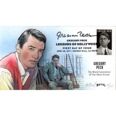 #4526 Gregory Peck Bevil FDC