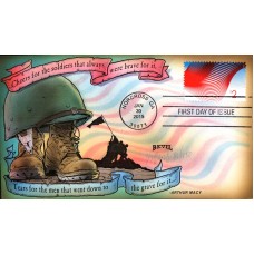 #4954 Patriotic Wave Bevil FDC