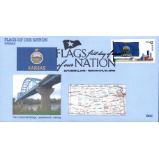 #4292 FOON: Kansas Flag BGC FDC