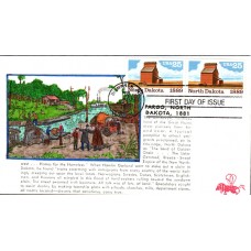 #2403 North Dakota Statehood B Line FDC