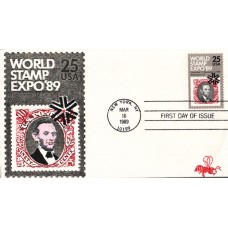 #2410 World Stamp Expo B Line FDC