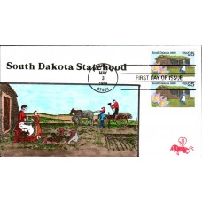 #2416 South Dakota Statehood B Line FDC