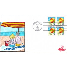 #2443 Beach Umbrella B Line FDC