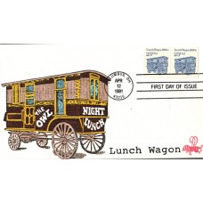 #2464 Lunch Wagon 1890s B Line FDC