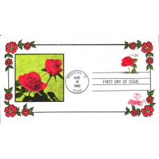 #2490 Red Rose B Line FDC