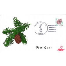 #2491 Pine Cone B Line FDC