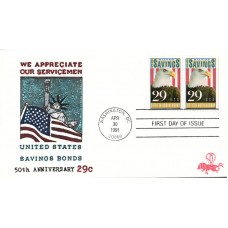 #2534 US Savings Bonds B Line FDC