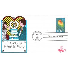 #2537 Love - Parrots B Line FDC