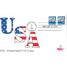 #2606 USA - Flag B Line FDC