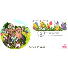 #2760-64 Spring Garden Flowers B Line FDC