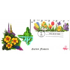 #2760-64 Spring Garden Flowers B Line FDC