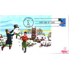 #2803 Snowman B Line FDC