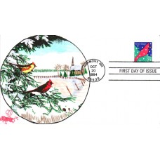 #2874 Cardinal in Snow B Line FDC