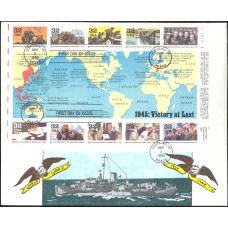 #2981 World War II : 1945 B Line FDC