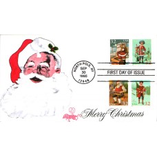 #3004-07 Santa and Children B Line FDC