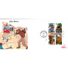 #3083-86 Folk Heroes B Line FDC