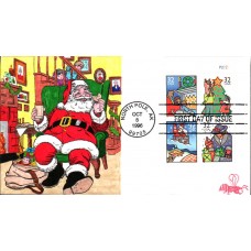 #3108-11 Christmas Scenes B Line FDC