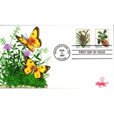 #3126-27 Merian Botanical Prints B Line FDC