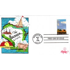 #3206 Wisconsin Statehood B Line FDC