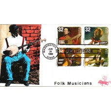 #3212-15 Folk Musicians B Line FDC