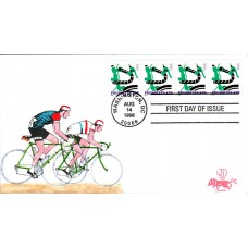 #3229 Green Bicycle B Line FDC